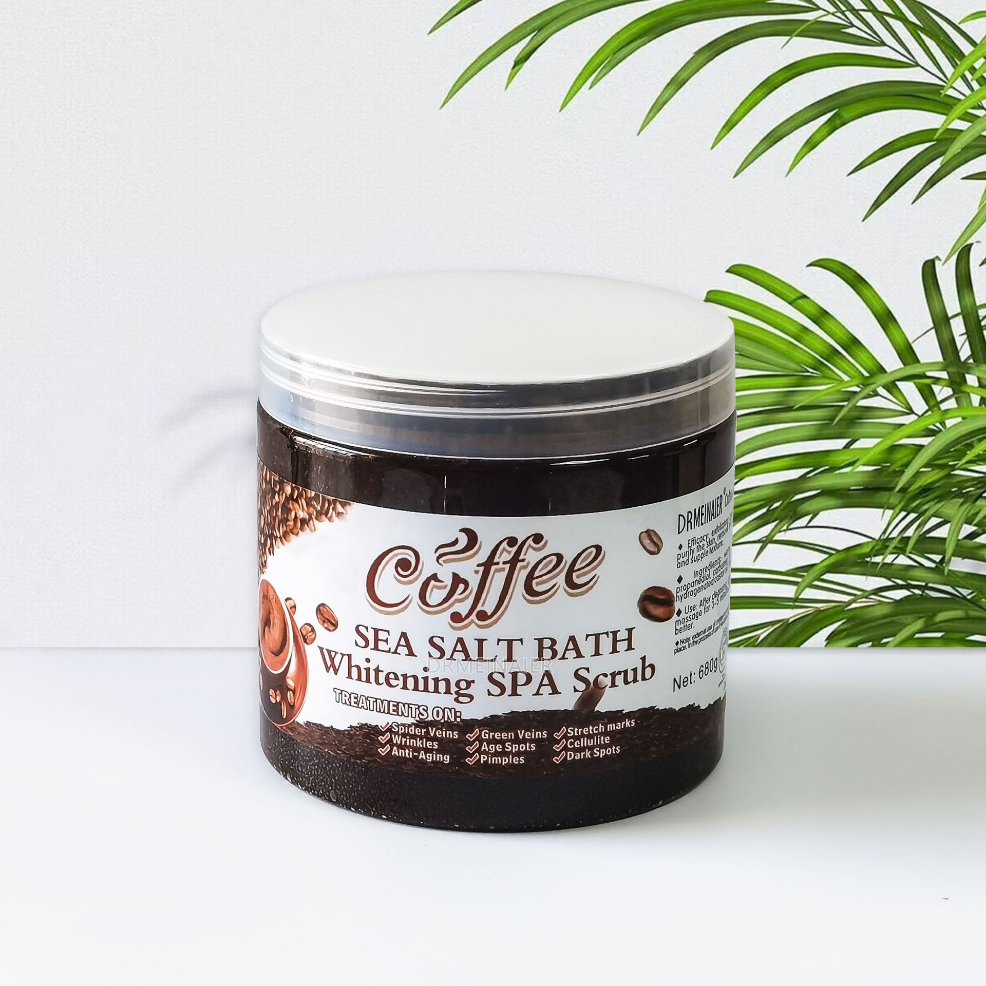 Cross-border coffee bubble scrub bath salt chicken skin moisturizing exfoliating dead skin moisturizing sea salt 350g