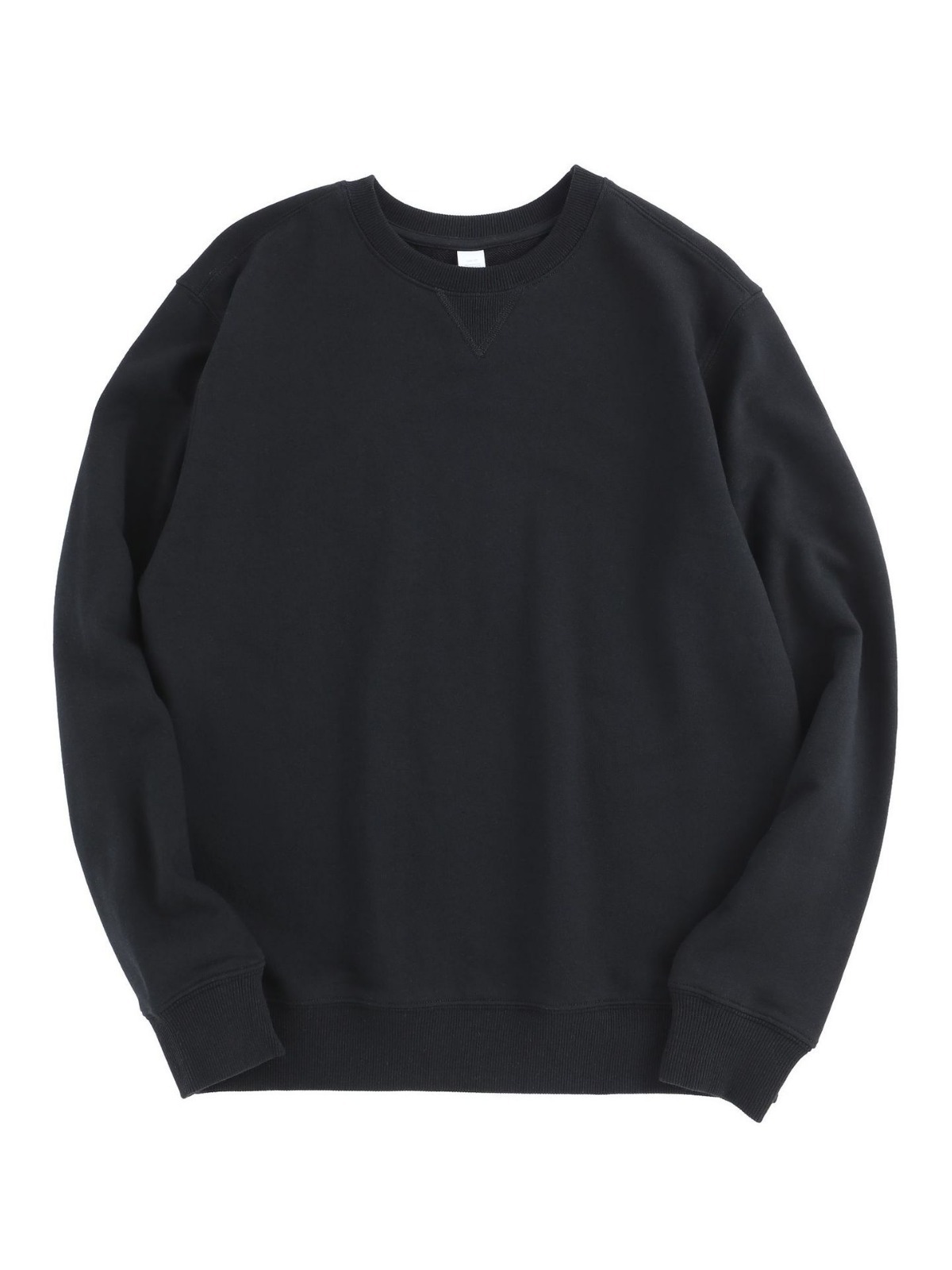380g thick heavy combed cotton round neck sweater Terry pullover long sleeve inverted triangle casual top in stock