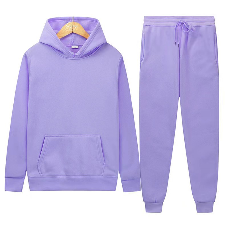 Amazon factory wholesale blank light version hat shirt suit 220g fabric men and women with loose fleece-lined sweater P