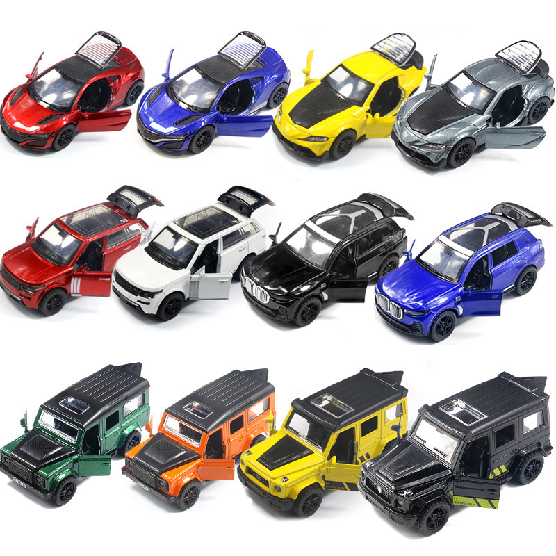 Huili bulk alloy car model open door children's toy car boy cake ornaments decoration wholesale generation