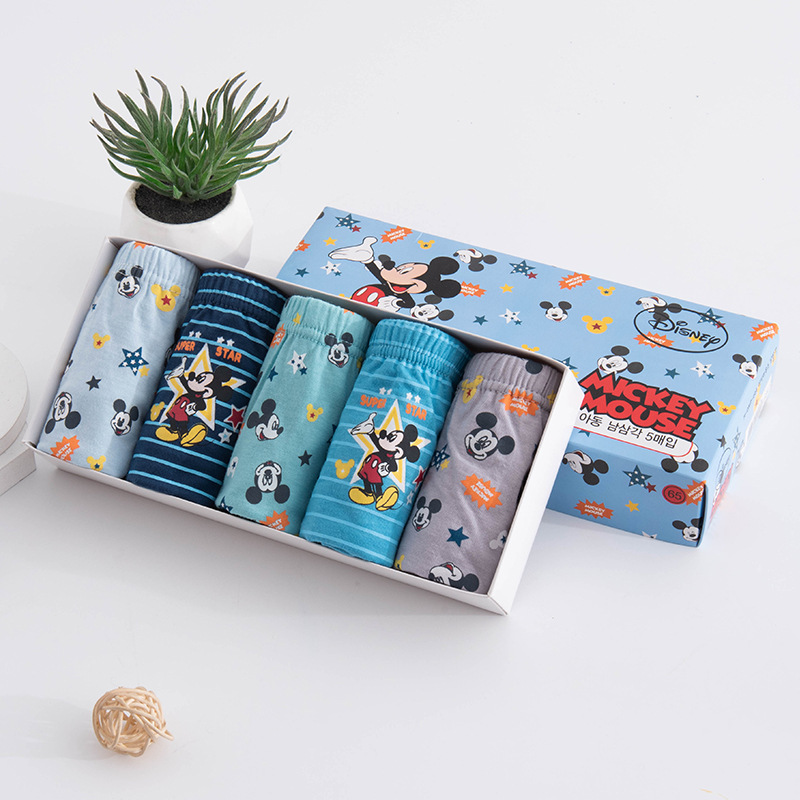 South Korea hot sale cartoon printed cotton children's underwear children's cotton high-end boxed girls' briefs shorts