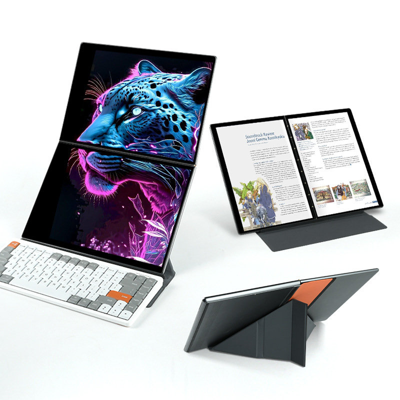 New 13.5-inch dual-screen laptop 12-generation N100 virtual touch keyboard student business office design