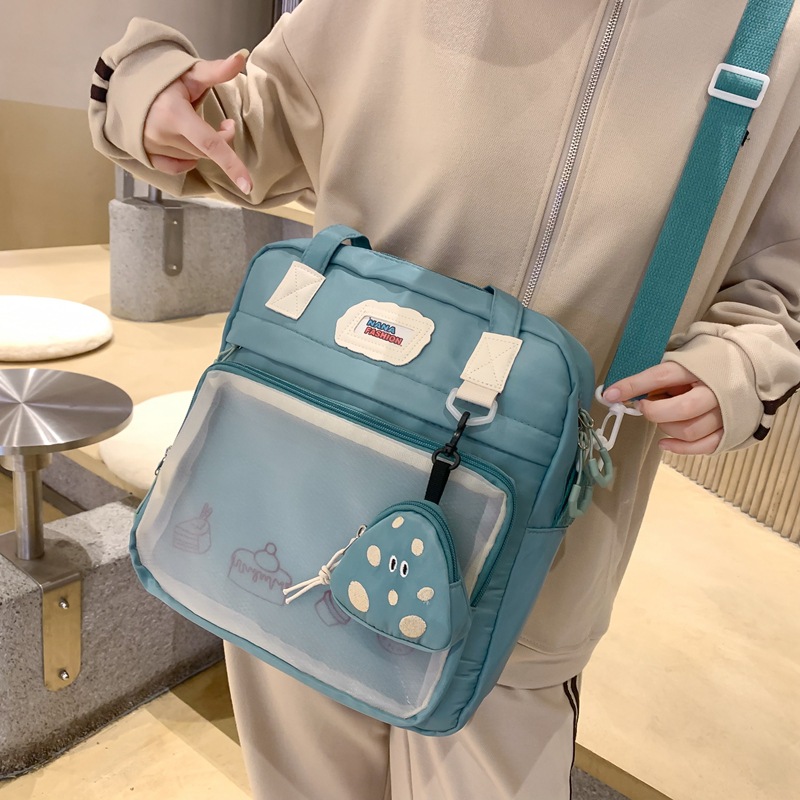 ins Japanese JK Pain Bag Female Mori Style Literary Simple Large Capacity Student Class Commuter Portable Crossbody Bag Female
