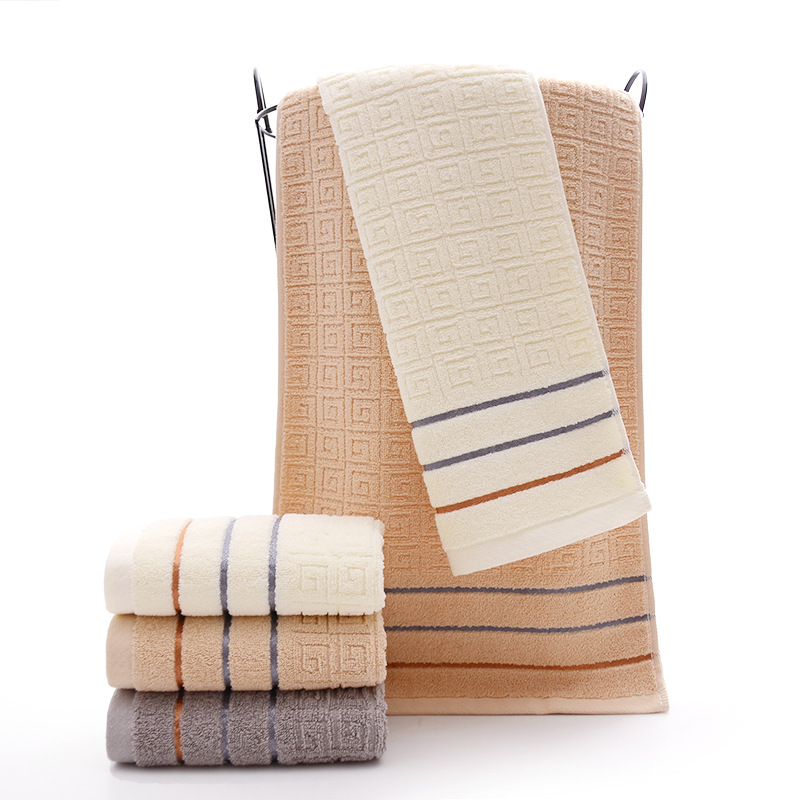 New manufacturers cotton towel back word box wash bath household adult men and women absorbent not easy to shed hair wash towel