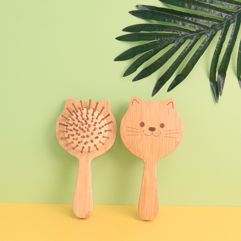 Cute Small Children's Comb Cat Shape Airbag Shape Comb Cartoon Air Cushion Meridian Massage Comb Portable Hair Comb