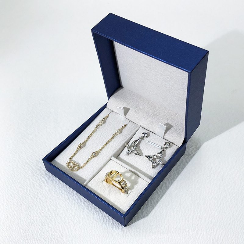 Factory direct three-piece jewelry box jewelry packaging box set ring earrings necklace storage box gift box New