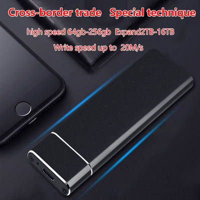 Cross-border foreign trade ssd mobile solid state drive 1t large capacity external hard drive metal 2t solid state u disk m2 wholesale