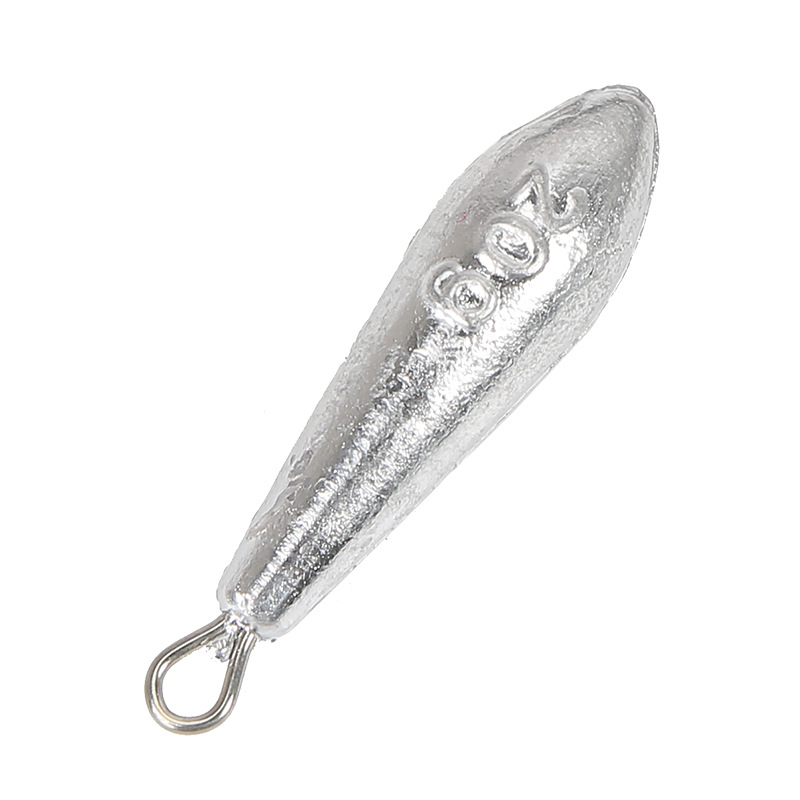 Willow leaf type lead pendant with ring long fishing Pendant Outdoor Fishing fish pendant pure electrolytic lead with scale lead pendant fishing gear wholesale