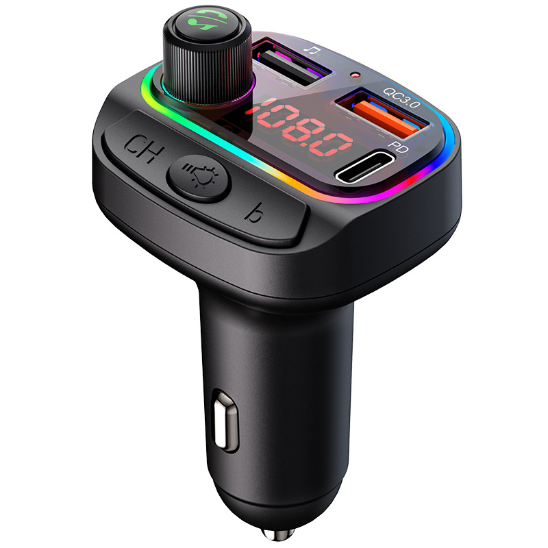 Car mp3 Bluetooth player C14/C15 headlamp effect PD/QC3.0 fast charge Bluetooth hands-free fm transmitter