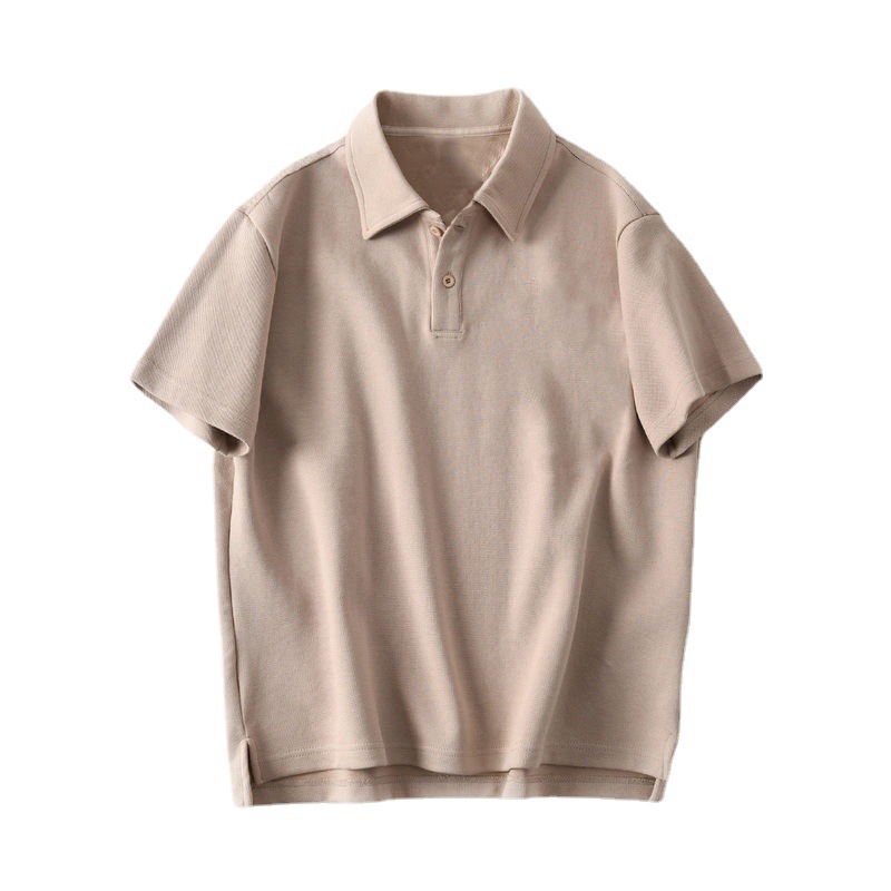 Japanese CITY BOY Gallery 300G Thickened Air Layer Pearl POLO Shirt FOG Color OVERSIZE Version