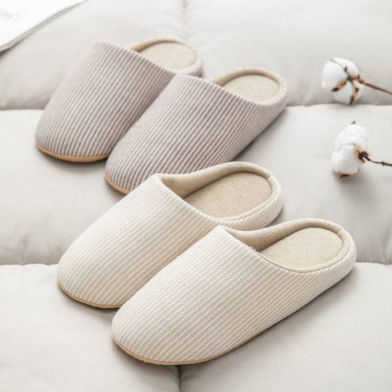Moklin Mute Japanese-style Home Indoor Men's and Women's Silent Mute Home Floor Soft Bottom Non-slip Moon Cotton