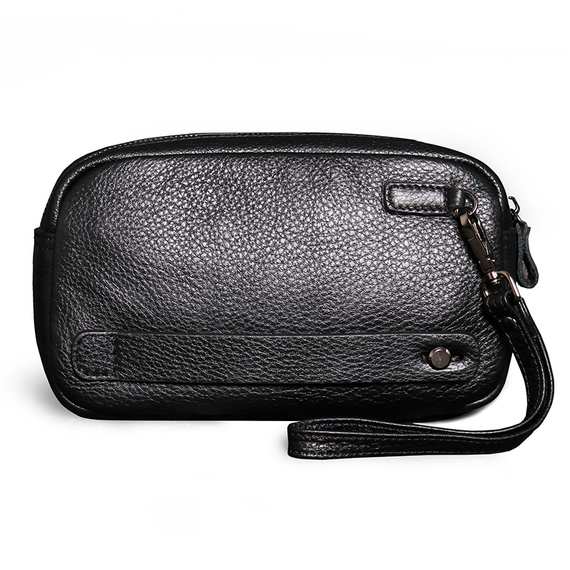 Cross-border delivery New simple men's leather clutch Women's cowhide large capacity mobile phone bag multi-card long wallet