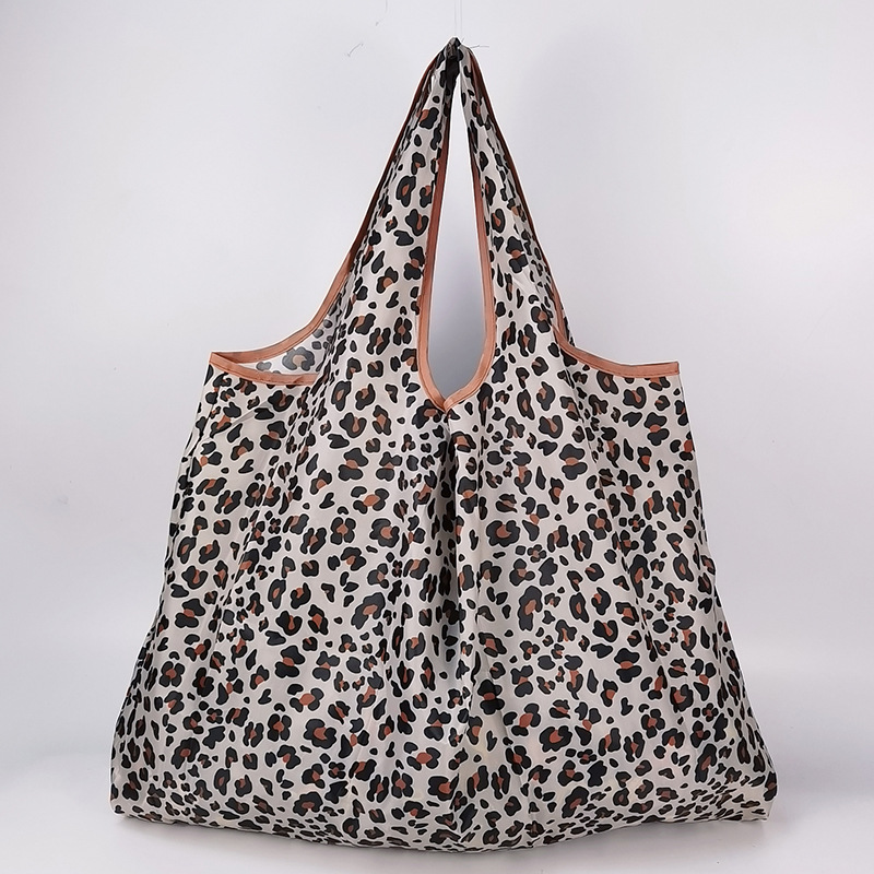 Japanese and Korean Folding Green Shopping Bag Light Waterproof Large Capacity Supermarket Storage Bag Portable Shopping Bag Thickened Tote Bag
