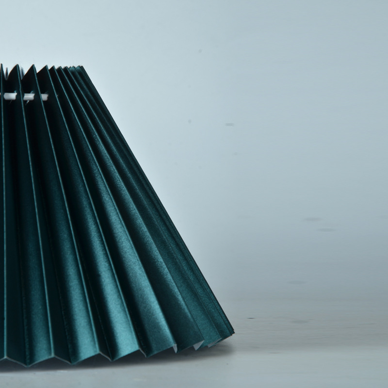Table lamp lampshade creative pleated KD bedside fabric woven lampshade bedroom floor lamp shell PVC lampshade factory