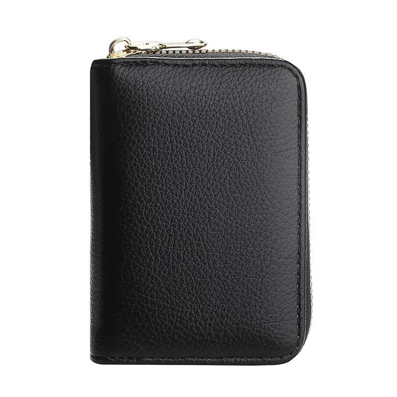 Anti-degaussing Card Holder for Men and Women Zipper Multi-card Bank Card Holder Large Capacity Small Driver's License Card Holder Wallet