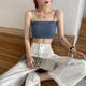 Korean-style beautiful back round thread ice silk wrap breast tube top bra