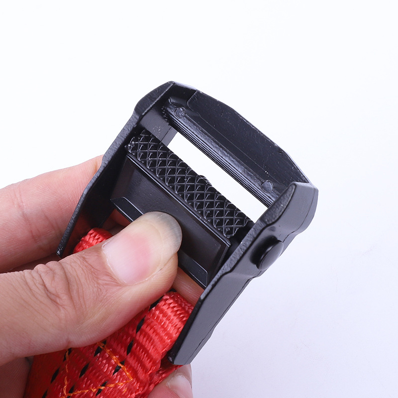 Factory cargo binding belt press buckle binding belt zinc alloy car fixing belt fine pit webbing herringbone nylon webbing