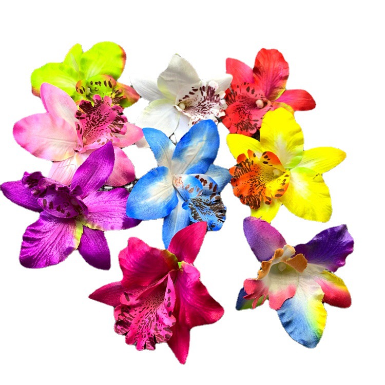 New Headwear Flower Seaside Beach Vacation Photo Hairpin Thai Orchid Hairpin Side Clip Hair Accessories Headwear