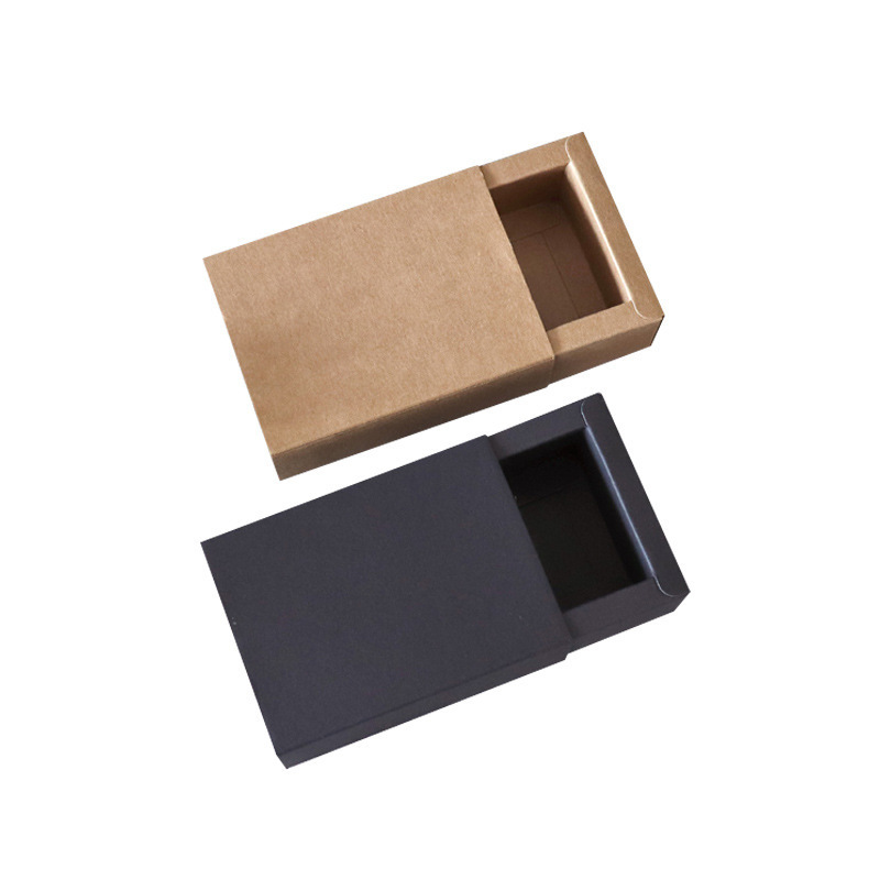 in stock Packaging Box Transparent Folding Drawer Box White Cardboard Gift Box Rectangular Color Box White Cardboard Kraft Paper Box Customization