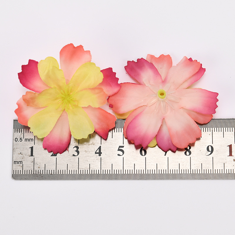 Artificial plum blossom head fake flower lucky flower silk flower daisy flower decoration supplies diy handicraft wedding