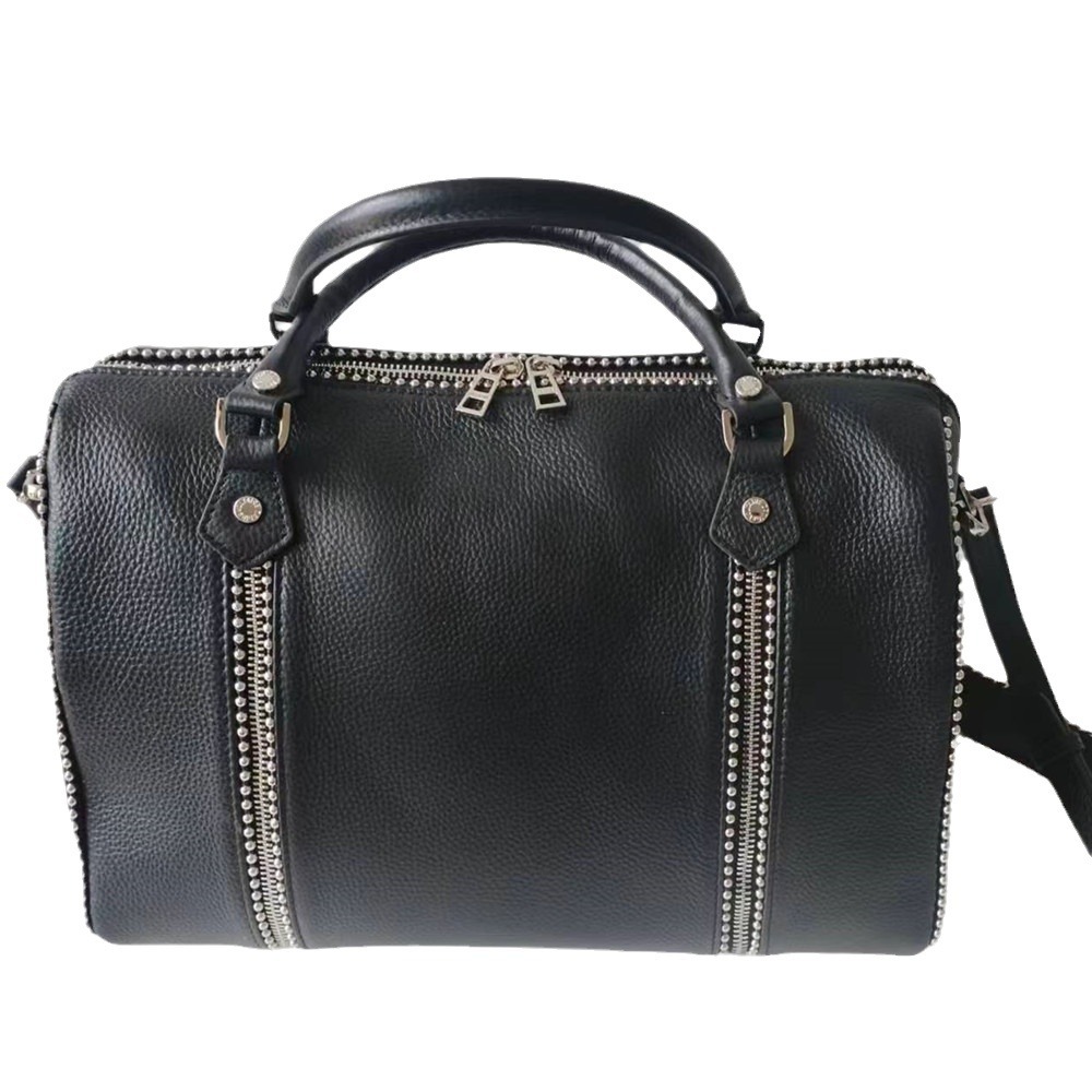 Z * V new fashion lychee pattern cowhide bucket bag texture hardware size model portable crossbody leather bag wholesale