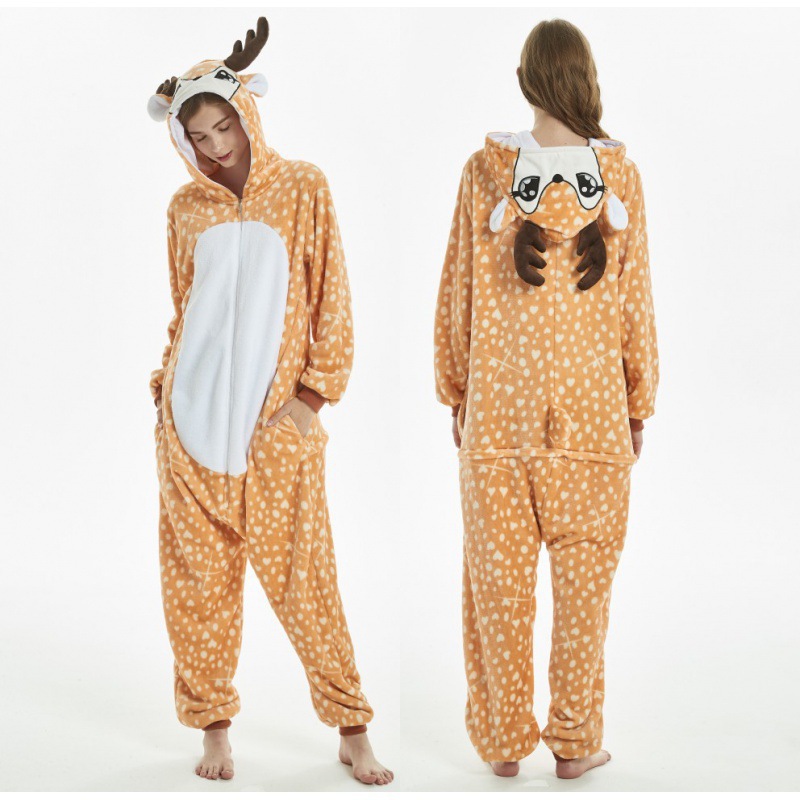 Autumn and Winter Flannel Adult Cartoon Animal Siaman Pajamas Blue Shark Couple Home Clothes Support Mixed Hair