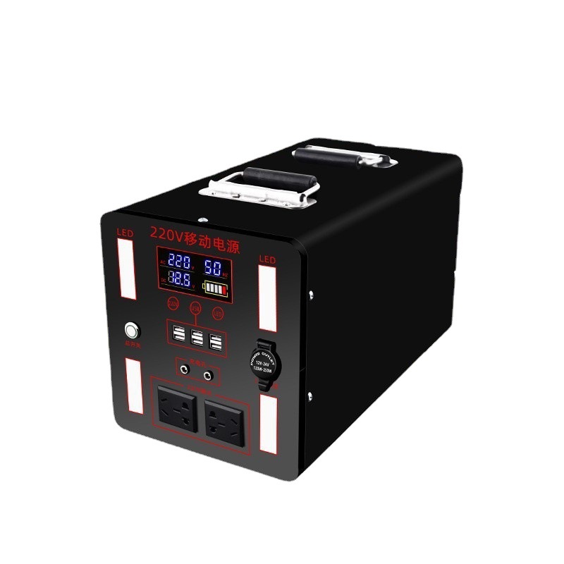 Outdoor mobile power portable large capacity 220V battery with socket self-driving travel stall power failure emergency power station