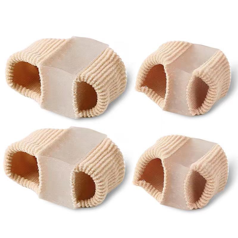 Cross-Border Toe Separator Thumb Valgus Big Foot Bone Overlapping Toe Separator Men's and Women's Fiber Double Hole Sleeve Orthosis
