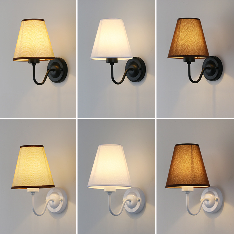 Indoor Bedroom Bedside Wall Lamp American Creative Hotel LED Bedside Lamp Corridor Hallway Sound Control Sensor Wall Lamp