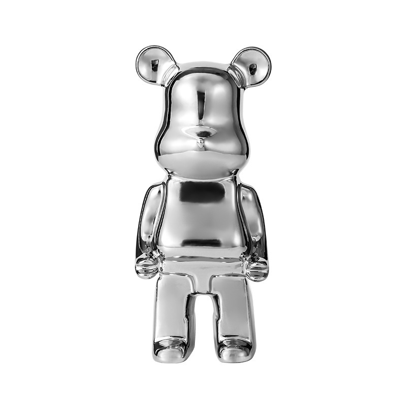 陶磁器の暴力熊の置物はお金を貯めます。|undefined