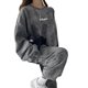 Set women's velvet padded wholesale cotton long sleeve trousers women's two-piece 2023 spring autumn winter thin casual foreign trade