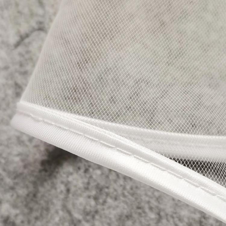European and American double wedding yarn wrapped satin white mesh yarn simple covering tourism photography long Wholesale