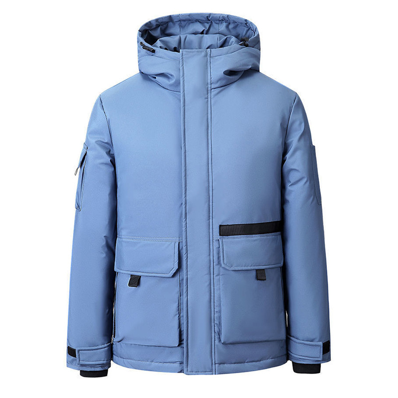 Winter new youth down jacket men's short plus white thick duck down warm casual men's jacket Korean style jacket