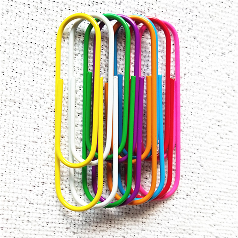 100mm color paper clip large creative metal plastic-coated paper clip bookmark paper clip cartoon paper clip