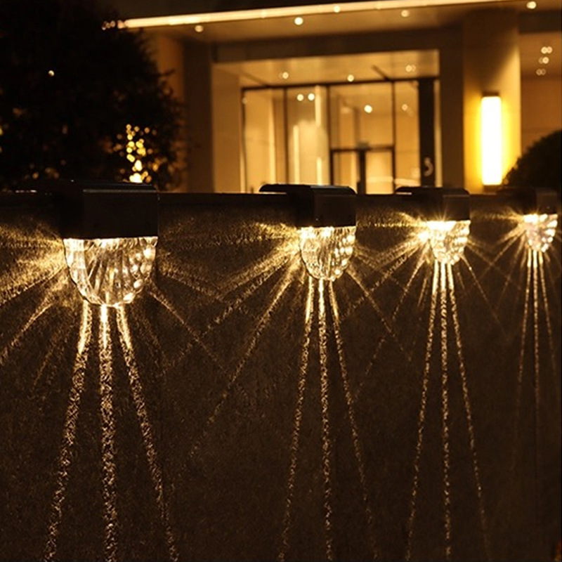Solar deck light Led solar step light outdoor stair fence light courtyard garden step decorative light