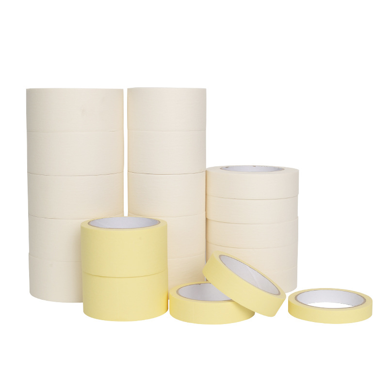 Masking paper tape wholesale car paint masking decoration decoration without residual glue easy hand tear white masking glue wholesale