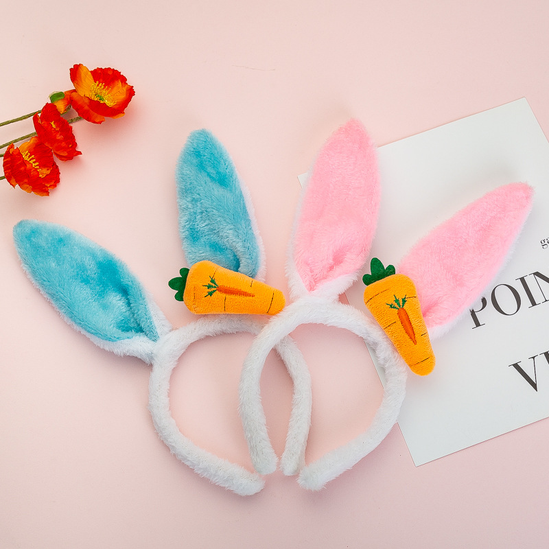 Children's Day Performance Rabbit Dance Hairband Easter Rabbit Ear Headwear Carrot Rabbit Hairband Rabbit Hair Accessories