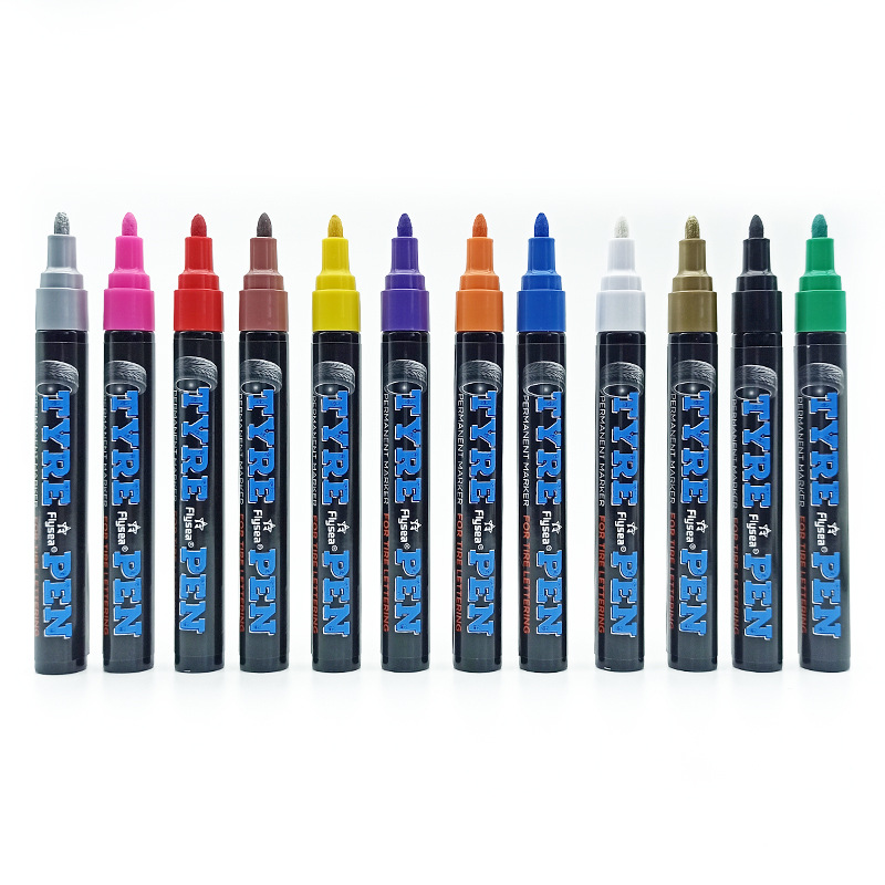 Cross-border DIY tire graffiti pen motorcycle tire coloring special oily TIREPEN color changing paint pen