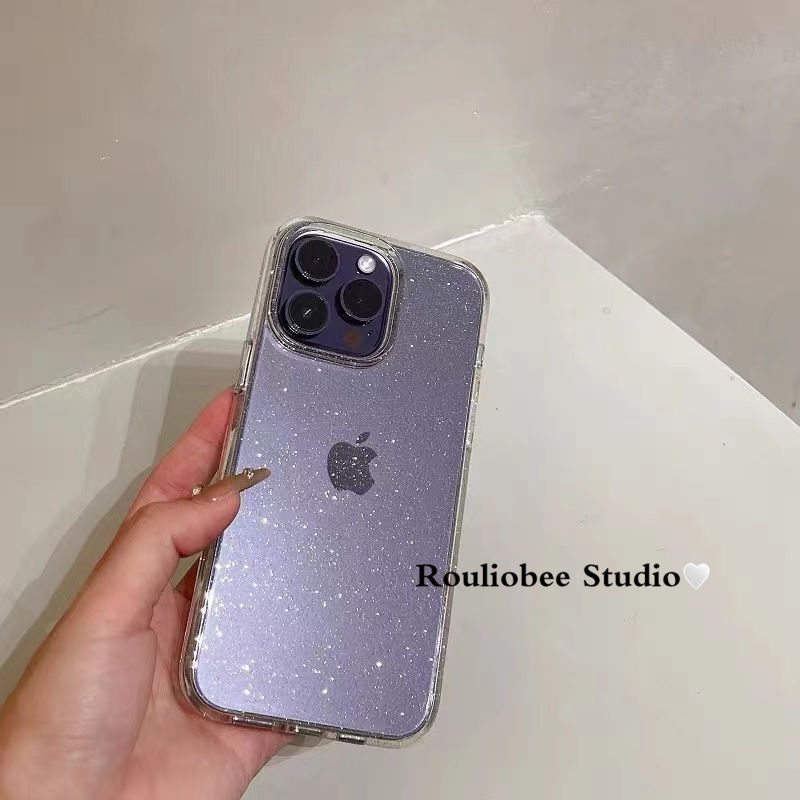 高級透明細閃iPhone11蘋果12適用13 14promax手機殼xs xr 7p8