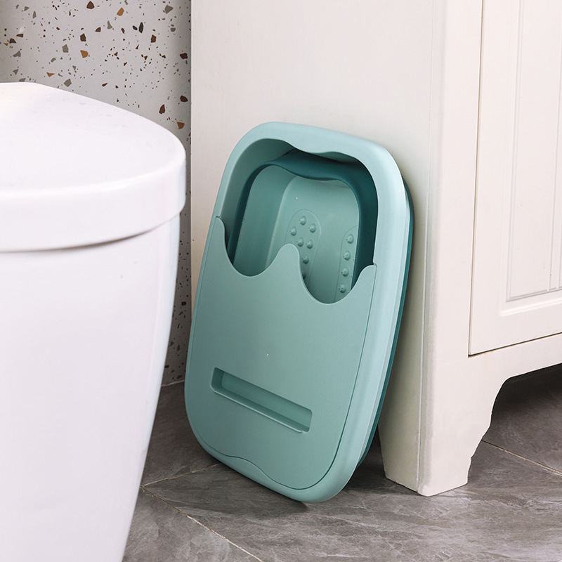 New Folding Foot Tub Massage Foot Bucket Household Adult Dormitory Portable Plastic Health Preservation Thickened Foot Washing Basin