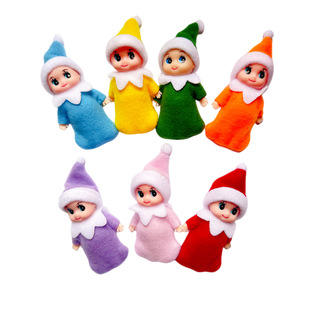 Christmas elf elf doll mini Christmas doll ornaments simulation vinyl doll toy
