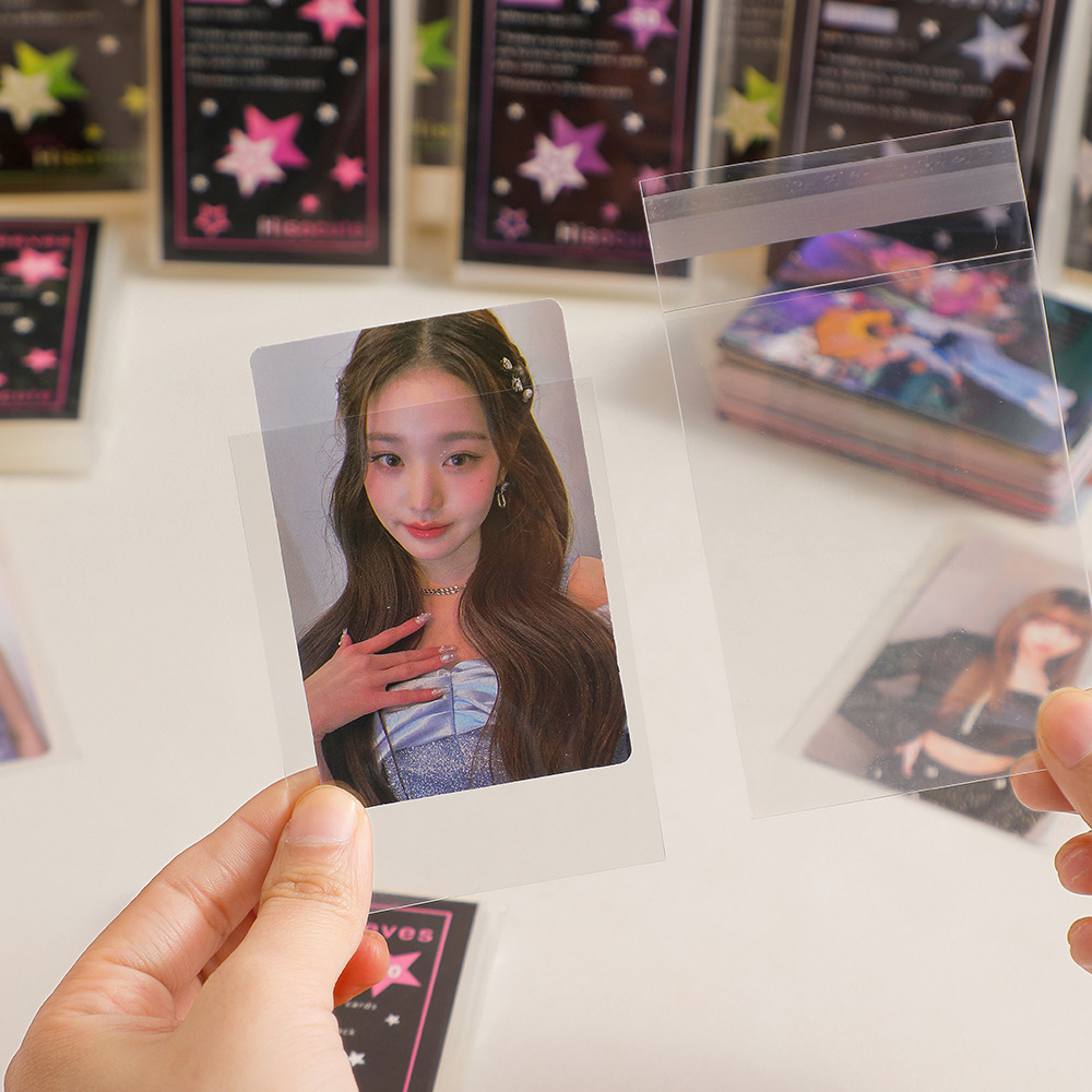 New 20 Silk pp card Film Star Girl album small card protective film 3 inch small card sealing card Film card set 50