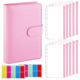 Pink binder +10 pink zipper bag +2 5 colors 10 stickers
