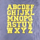 8cm yellow set of 26 letters
