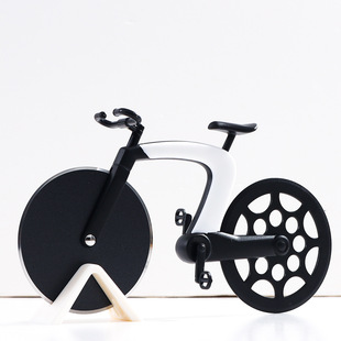 Stainless steel bicycle pizza cutter bicycle pancake cutter creative hob pizza wheel cutter pizza cutter baking tool