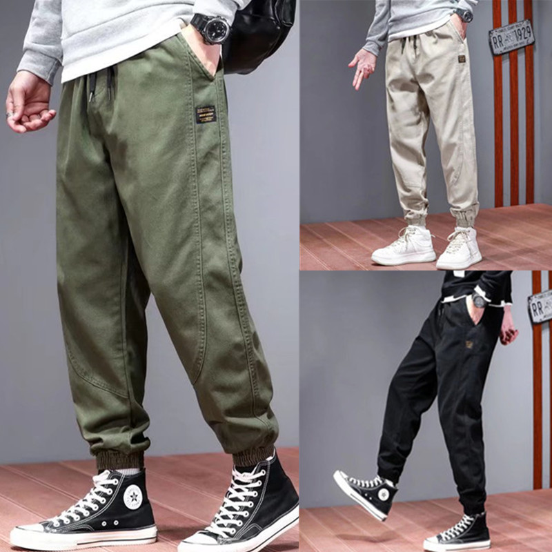 Casual Pants Men's Spring and Autumn Loose Pants Trendy Overalls Men's Trendy Brand Nine-point Sports Pants Men's Wear