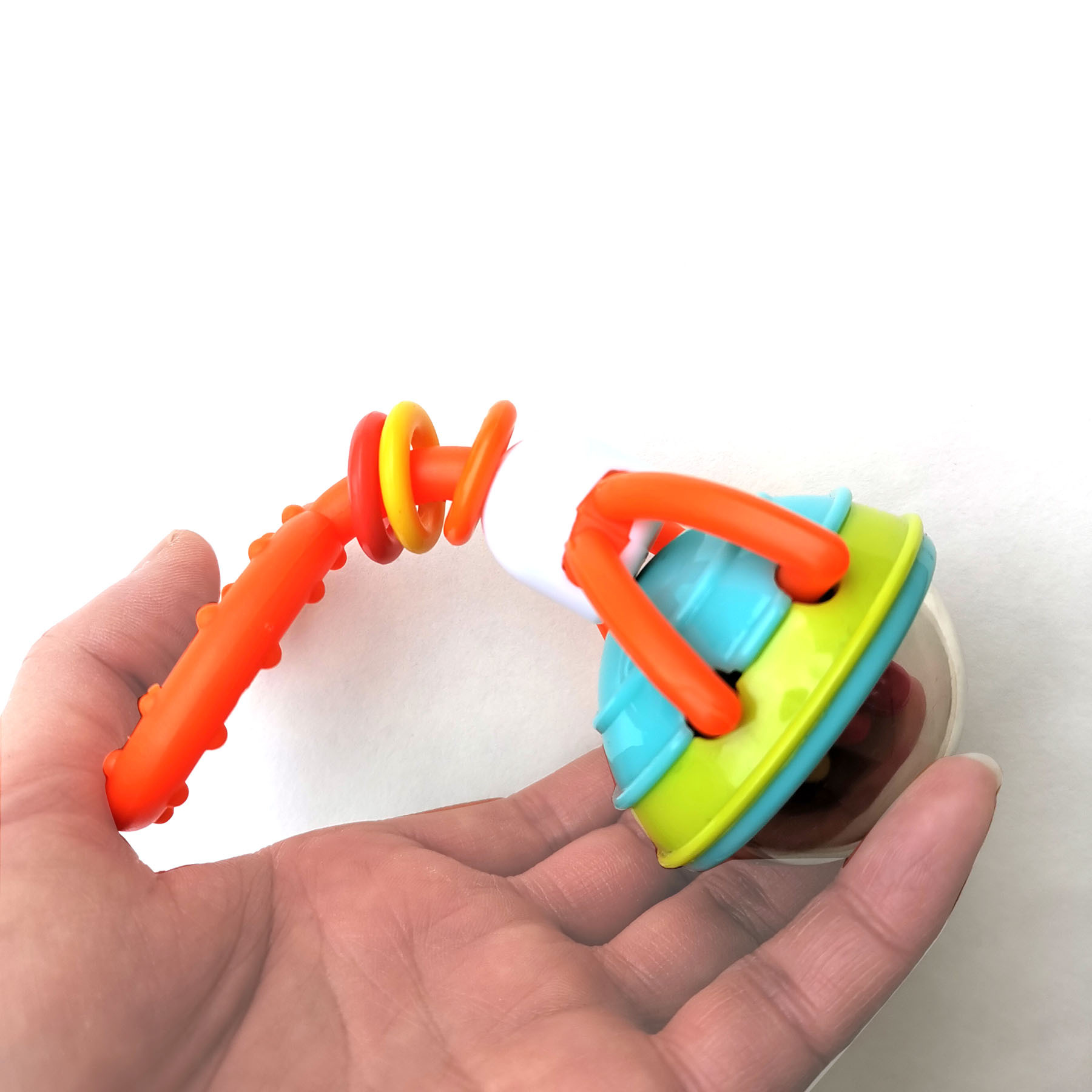 New Lucky baby baby soothing rattle children's puzzle hand ball baby tooth gum turn Music Toys