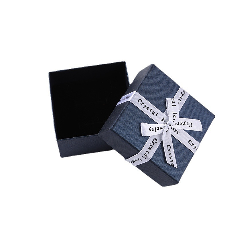 English letters bow ribbon lid gift box Jewelry necklace jewelry box birthday gift gift box