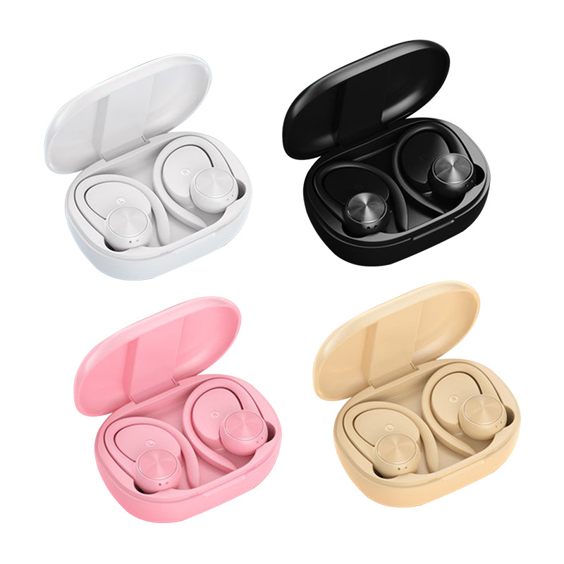 Wholesale New Noise Reduction in-ear Real Wireless 5.0 Bluetooth headset painless ear-hanging digital display sports sweat-proof headset