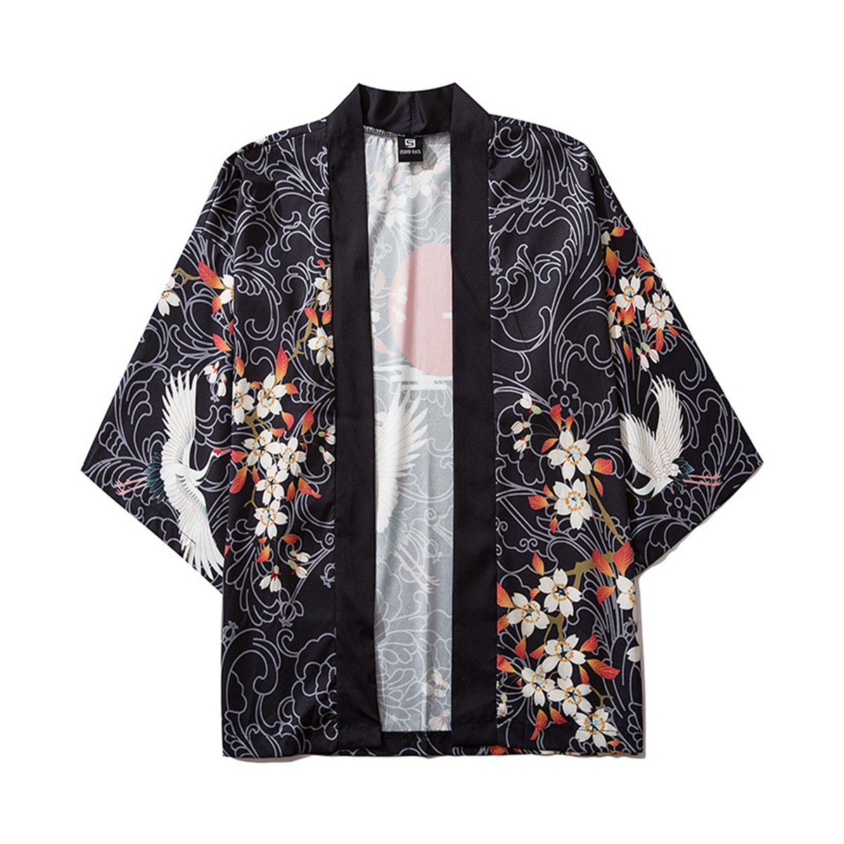 2021 New Ukiyo 3D Digital Color Printing Taoist Robe Cloak 3D Printing Kimono Cloak Feather Woven